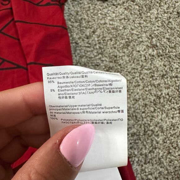 HUGO BOSS Men's Logo Tape-Print T-Shirt Size XL In Red - Picture 7 of 8